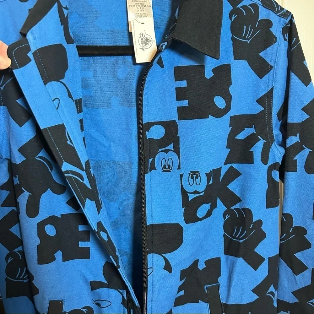 Disney Blue/Black Jacket Size 13 Youth Boy/Girl Full Zip Vacation, Casual NEW